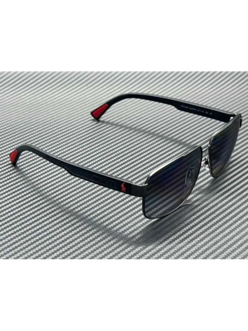 New Polo Ralph Lauren Men Semishiny Gunmetal Sunglasses -13-150